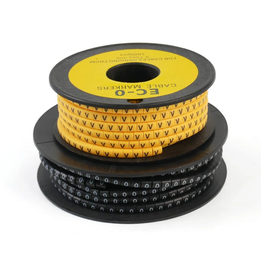 JMT-014666 Plastic Flat Tube PVC Cable Marker for Electric Wiring Identification