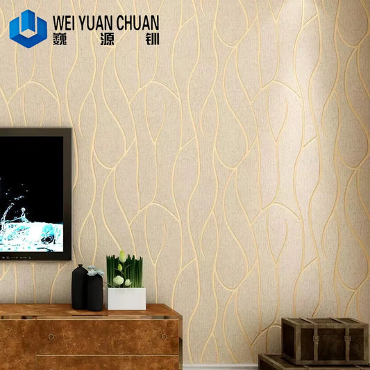 JMT-102026 Modern Striped 3D Non-woven Wallpaper for Home Decoration in Living Room and Bedroom