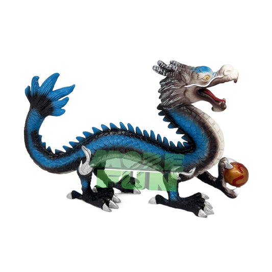 JMT-425290 Limited Edition Realistic Blue Chinese Dragon Action Figure - High Quality Plastic Toy