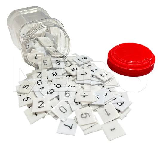 JMT-405386 Educational Plastic Math Tiles Set - 175 Pieces of 1" x 1" Number Tiles for Classroom Use
