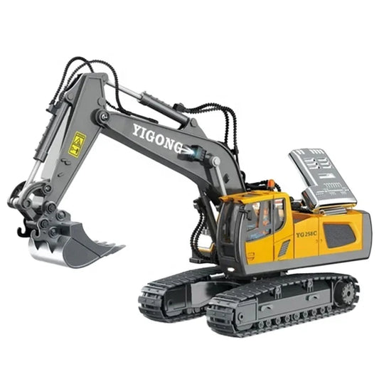 JMT-069642 1/24 Scale Remote Control Excavator with 11 Channels, Lights and Sounds, Rechargeable Battery