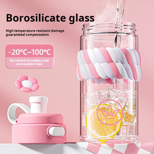 JMT-586122 500ml Glass Cup for Coffee and Boiling Water - Ideal for Students and On-the-Go Use