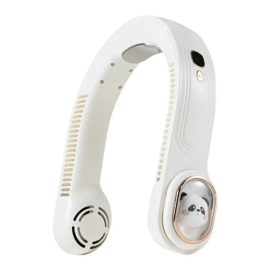 JMT-363018 Rechargeable Bladeless Neck Fan with Digital Display and 5 Speed Settings for Outdoor Use