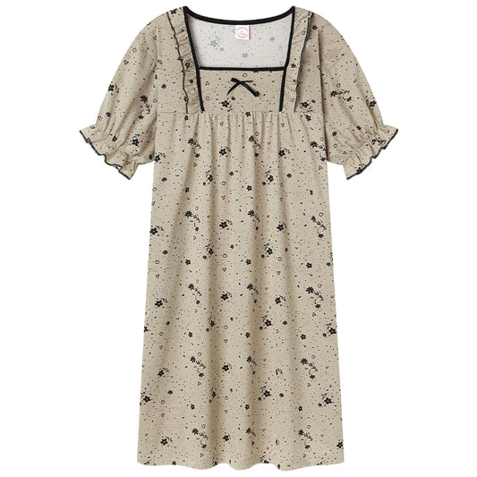 JMT-016586 New Design Plus Size Spring and Autumn Cotton Nightdress Loose Casual Pregnant Women Long Skirts