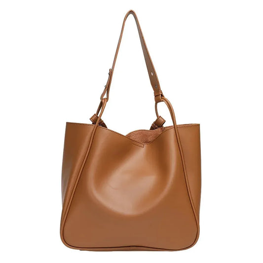 JMT-000778 Soft Leather One Shoulder Messenger Bag - Casual Retro Design in Various Colours