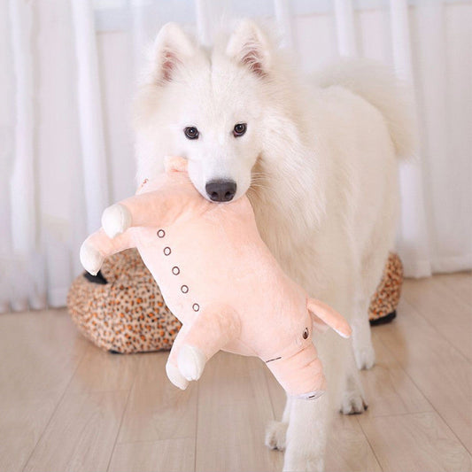 JMT-001226 Soft Plush Pig Toy for Dogs – Bite-Resistant Molar Chew Toy, 37x23CM