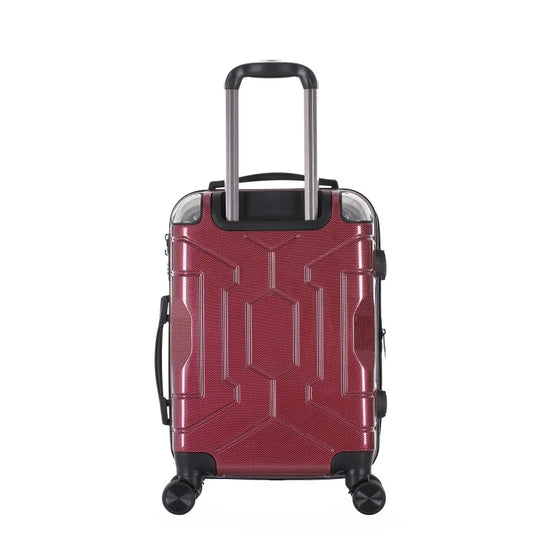 JMT-002442 3-Piece 20-Inch Trolley Case Set with 4-Wheel Design and Password Lock