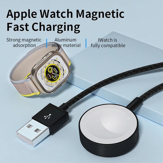 JMT-003210 Magnetic Wireless Charger for Apple Watch Series 2-8, Qi Compatible Smartwatch Charger