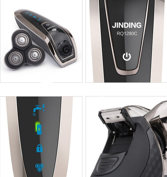 JMT-003786 Cordless Beard Trimmer with Ergonomic Design and 3D Cutter Head System, Rechargeable and Washable
