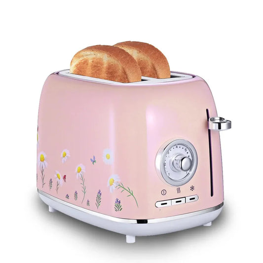 JMT-004362 Electric Pink Toaster with Custom Logo Design and Oven Functionality