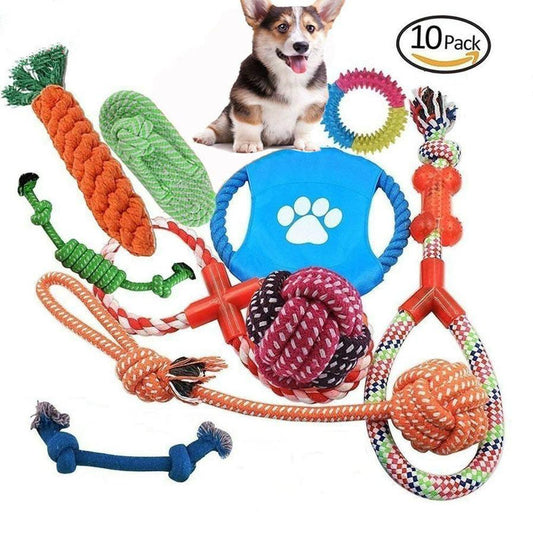 JMT-006986 Durable Cotton Rope Dog Toy Set for Medium to Large Breeds