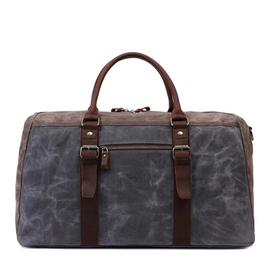 JMT-008394 Large Capacity Waterproof Canvas Travel Bag - Retro Portable Boarding Duffel Bag