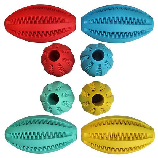 JMT-009290 Mint-Flavored Rubber Food Ball Dog Toy - Bite Resistant Watermelon Tooth Shape for Chewing and Teeth Cleaning