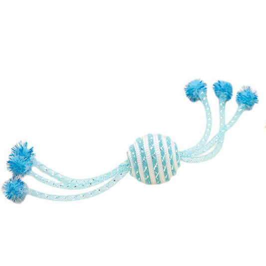 JMT-010122 Interactive Cat Toy Set with Bite-Resistant Wool Ball and Sticks for Engaging Playtime
