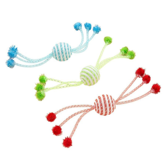 JMT-010122 Interactive Cat Toy Set with Bite-Resistant Wool Ball and Sticks for Engaging Playtime