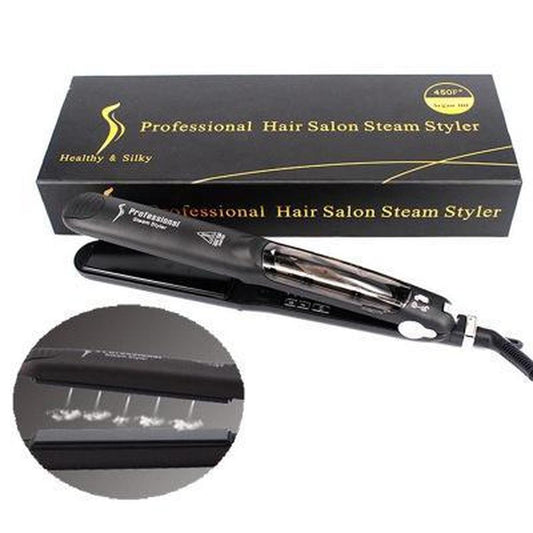 JMT-012746 Tourmaline Ceramic Steam Hair Straightener with Argan Oil Infusion and Adjustable Steam Control
