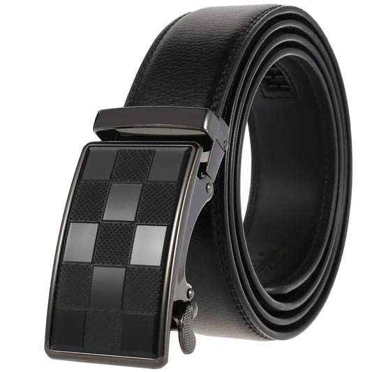 JMT-013194 Custom Genuine Leather Ratchet Belt for Men with Logo Printing Capability - Model LY36-22059-1