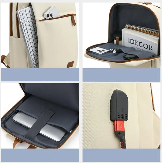 JMT-019530 Waterproof Laptop Backpack with USB Charging Port for Office and Travel