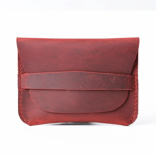 JMT-020874 Retro Waxed Canvas and Leather Motorcycle Wallet Card Holder