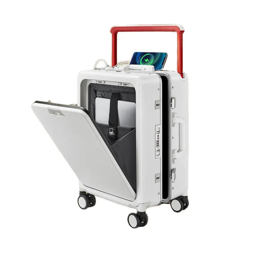 JMT-021386 Compact 18-Inch Suitcase with Laptop Compartment and Wheels for Travel