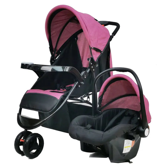 JMT-021834 Travel System Baby Stroller with Car Seat and Adjustable Canopy