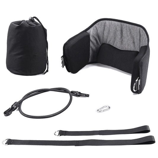 JMT-021898 Neck Hammock for Relaxation and Pain Relief - Soft Polyester and Leather Design with Memory Foam Support