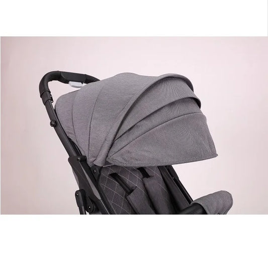 JMT-022794 Foldable Baby Stroller with Removable Front Armrest and PU Zipper Handle Cover