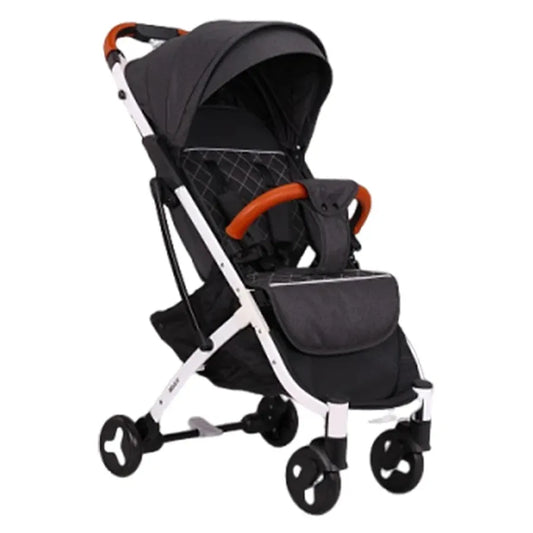 JMT-022794 Foldable Baby Stroller with Removable Front Armrest and PU Zipper Handle Cover