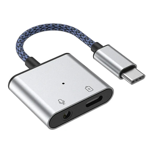 JMT-023306 Type C Headphone Jack Adapter for iPhone 15/15 Pro - 2 in 1 USB-C Audio Converter