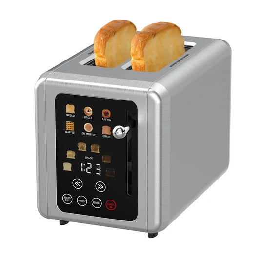 JMT-023754 Automatic 2-Slice Stainless Steel Bread Toaster with Fast Heating Function