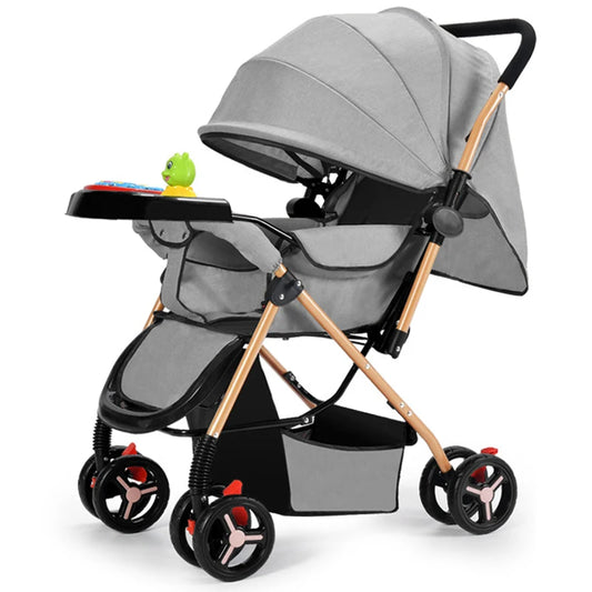 JMT-023818 Lightweight Foldable Baby Stroller for Travel, Compact Pushchair with Adjustable Canopy and Comfort Features