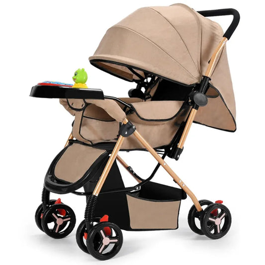 JMT-023818 Lightweight Foldable Baby Stroller for Travel, Compact Pushchair with Adjustable Canopy and Comfort Features