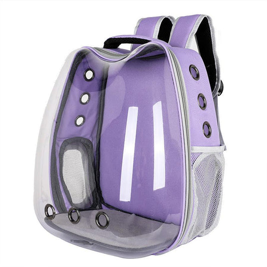 JMT-023818 Transparent Portable Cat Backpack with Cat Ear Design - Ideal for Travel and Outdoor Adventures
