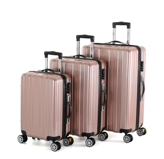 JMT-024842 4-Wheel ABS+PC Trolley Luggage Sets for Travel - Durable and Lightweight Suitcases