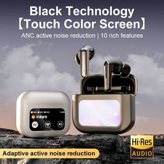 JMT-030730 AI Translation Bluetooth Headphones with ANC Noise Reduction and LCD Screen Battery Indicator