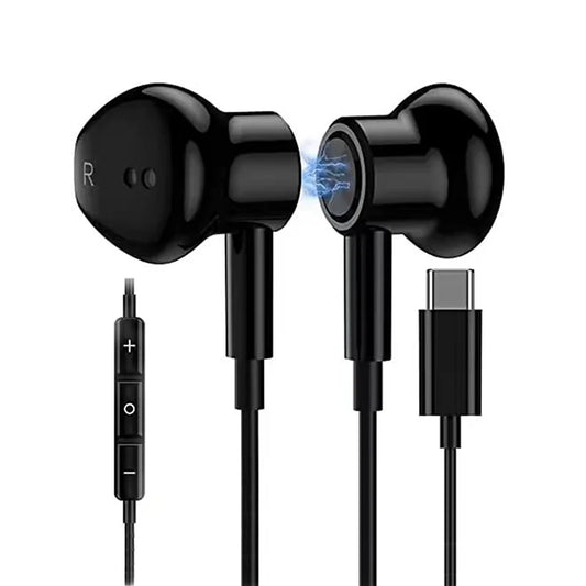 JMT-032522 USB-C Wired Earbuds with Mic for iPhone 15 and Google Devices