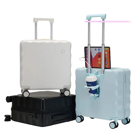 JMT-032906 Kids Travel Trolley Bag with Phone Holder and Spinner Wheels for Easy Mobility