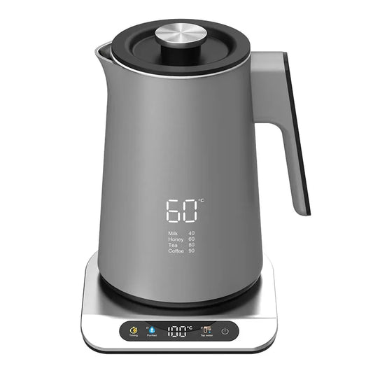 JMT-035274 Portable 1.7 Litre Electric Kettle with Digital Control and Stainless Steel Finish