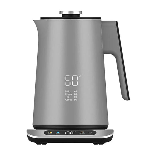 JMT-035274 Portable 1.7 Litre Electric Kettle with Digital Control and Stainless Steel Finish