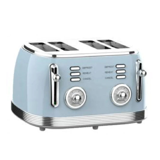 JMT-035978 4-Slice Toaster with 6-Browning Settings and Removable Crumb Tray for Defrosting and Reheating