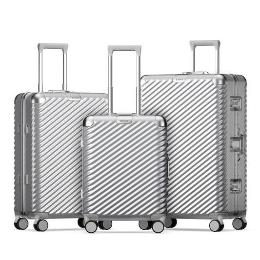 JMT-038346 20-Inch Aluminium Travel Trolley Case with Durable PC Exterior