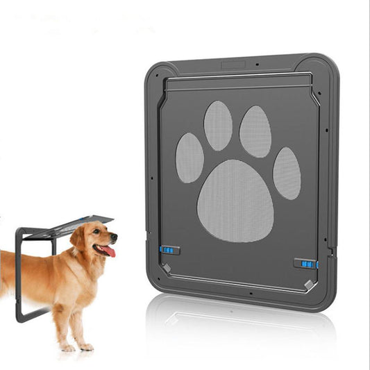 JMT-040778 Lockable Screen Door for Pets - Durable Plastic Flap for Cats and Dogs, Ideal for Windows and Home Use