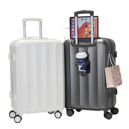 JMT-041546 3-Piece Lightweight Wheeled Travel Luggage Set - Mini Cabin Suitcase and Trolley Bag, 28-Inch Size