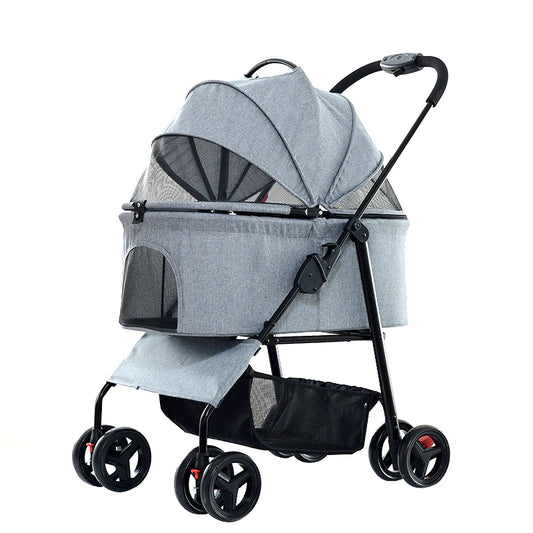 JMT-043018 Lightweight 4-Wheel Pet Stroller for Dogs and Cats - Outdoor Travel Companion