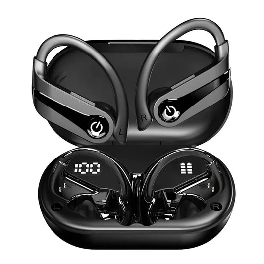 JMT-043082 True Wireless Stereo Earbuds with Active Noise Cancellation, HiFi Deep Bass, Waterproof Design, and LED Digital Display