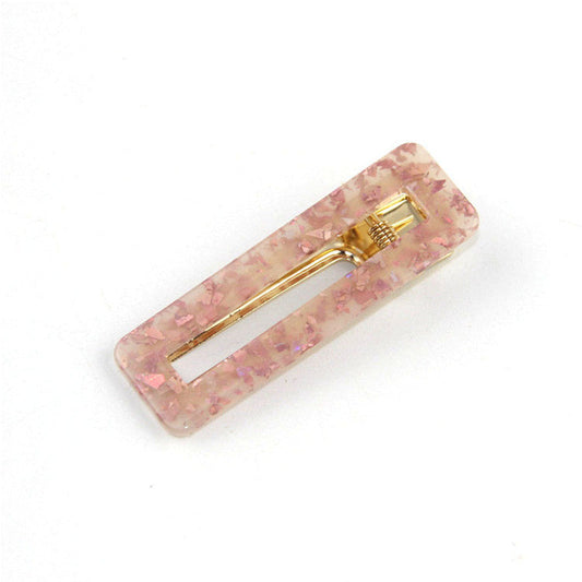 JMT-044746 Geometric Acrylic Side Clip Hairpin - Japanese Retro Korean Style Hair Accessory