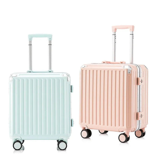 JMT-047562 18-inch USB Charging End Cup Holder for Multi-functional Small Travel Trolley with Rotating Casters, Made of ABS and Aluminum