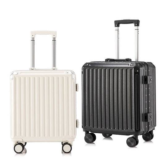 JMT-048714 18-Inch USB Charging End Cup Holder for Travel Trolley with Rotating Casters, ABS and Aluminium Construction