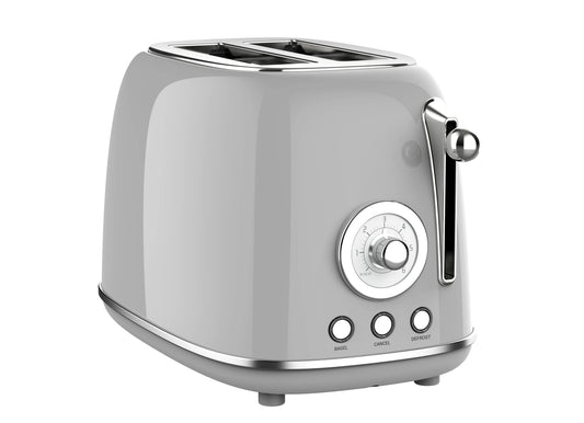 JMT-049482 Retro 2-Slice Toaster, Customizable Colour Options for Breakfast Preparation