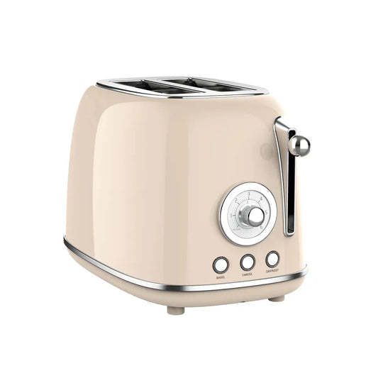 JMT-049482 Retro 2-Slice Toaster, Customizable Colour Options for Breakfast Preparation